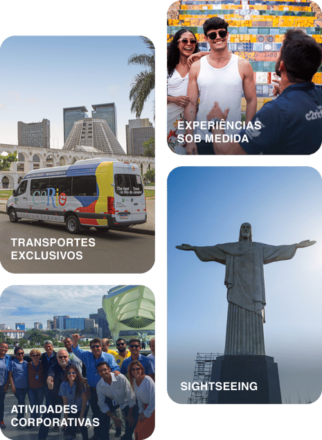 Transportes exclusivos, experiências sob medida, atividades corporativas e sightseeing